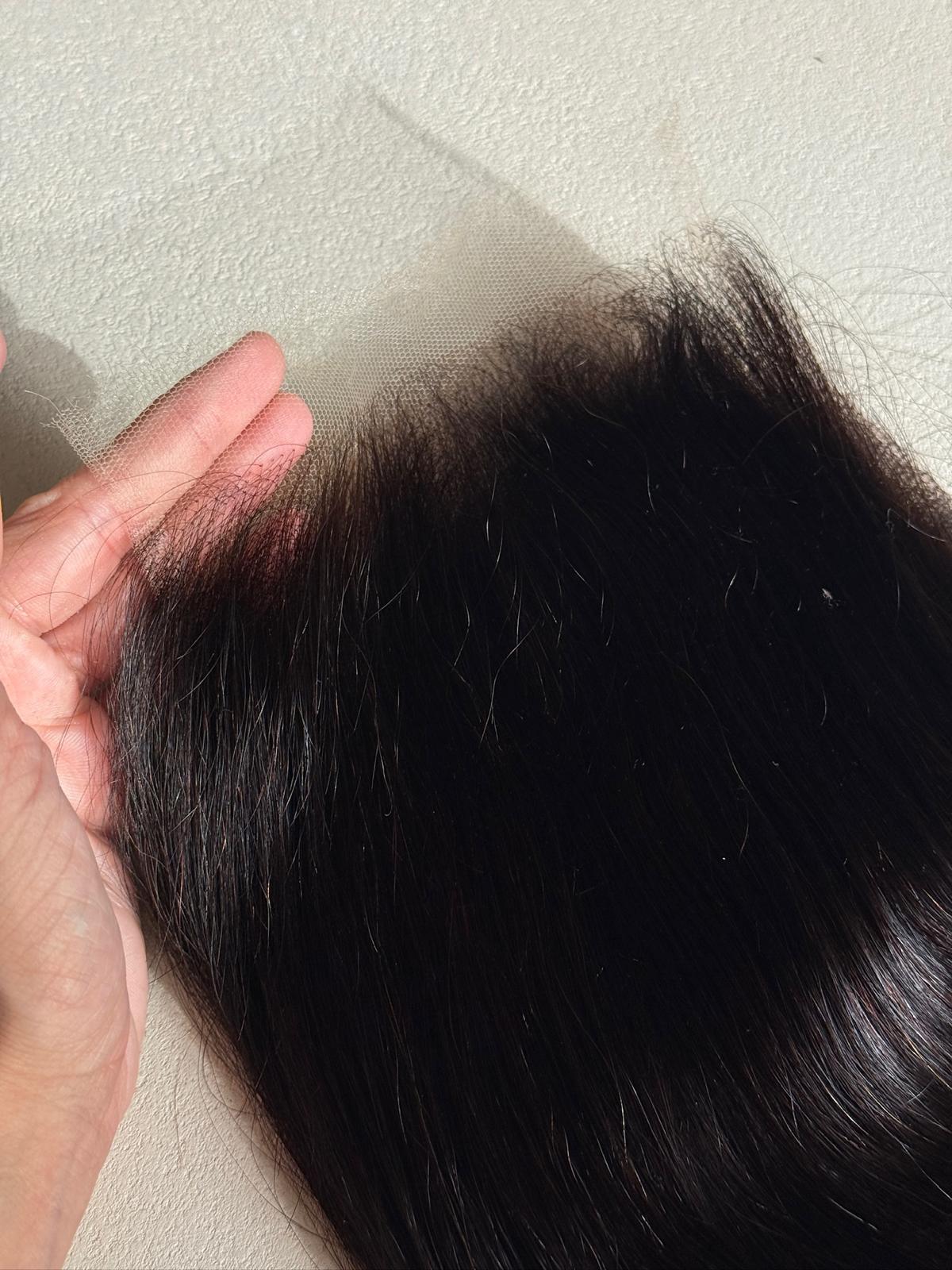 Closure 5x5 lisse HD en cheveux 100 % naturels